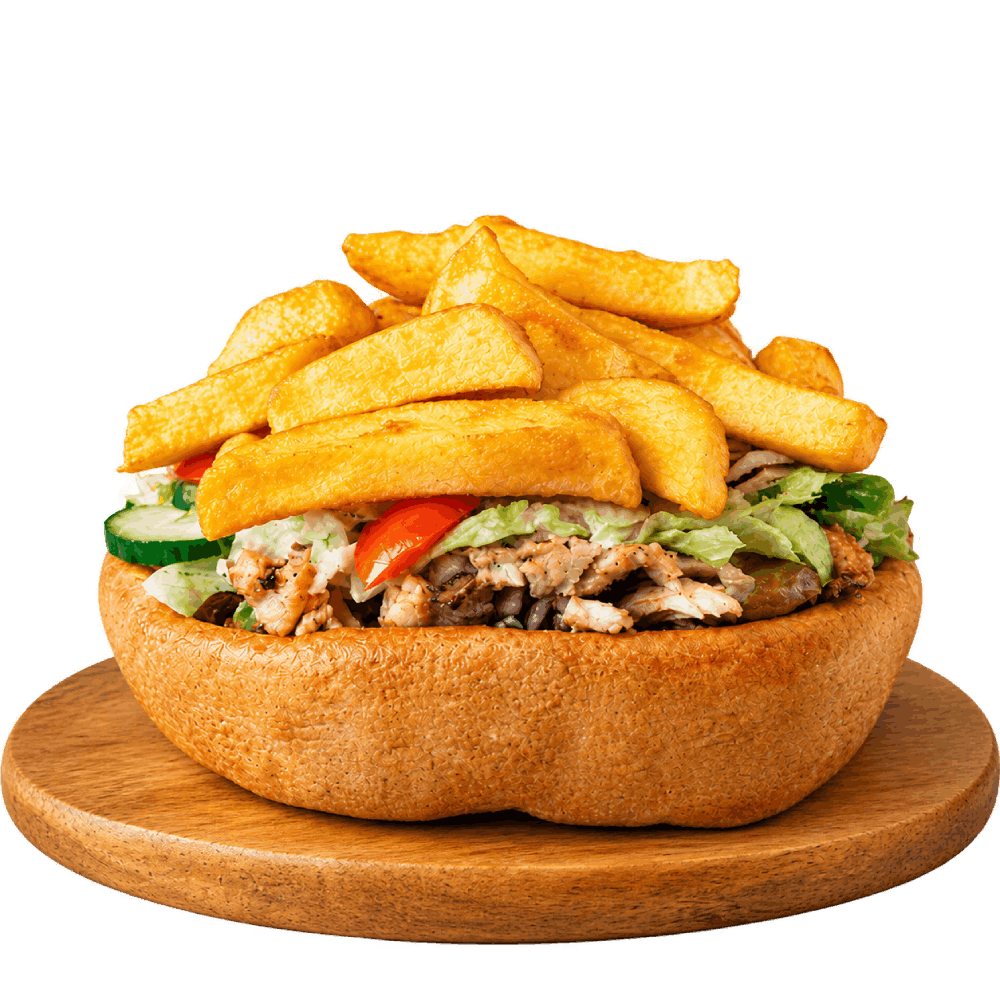 Donar kebab Served at Bad Boy Street Food Mossley's Takeaway in Walsall